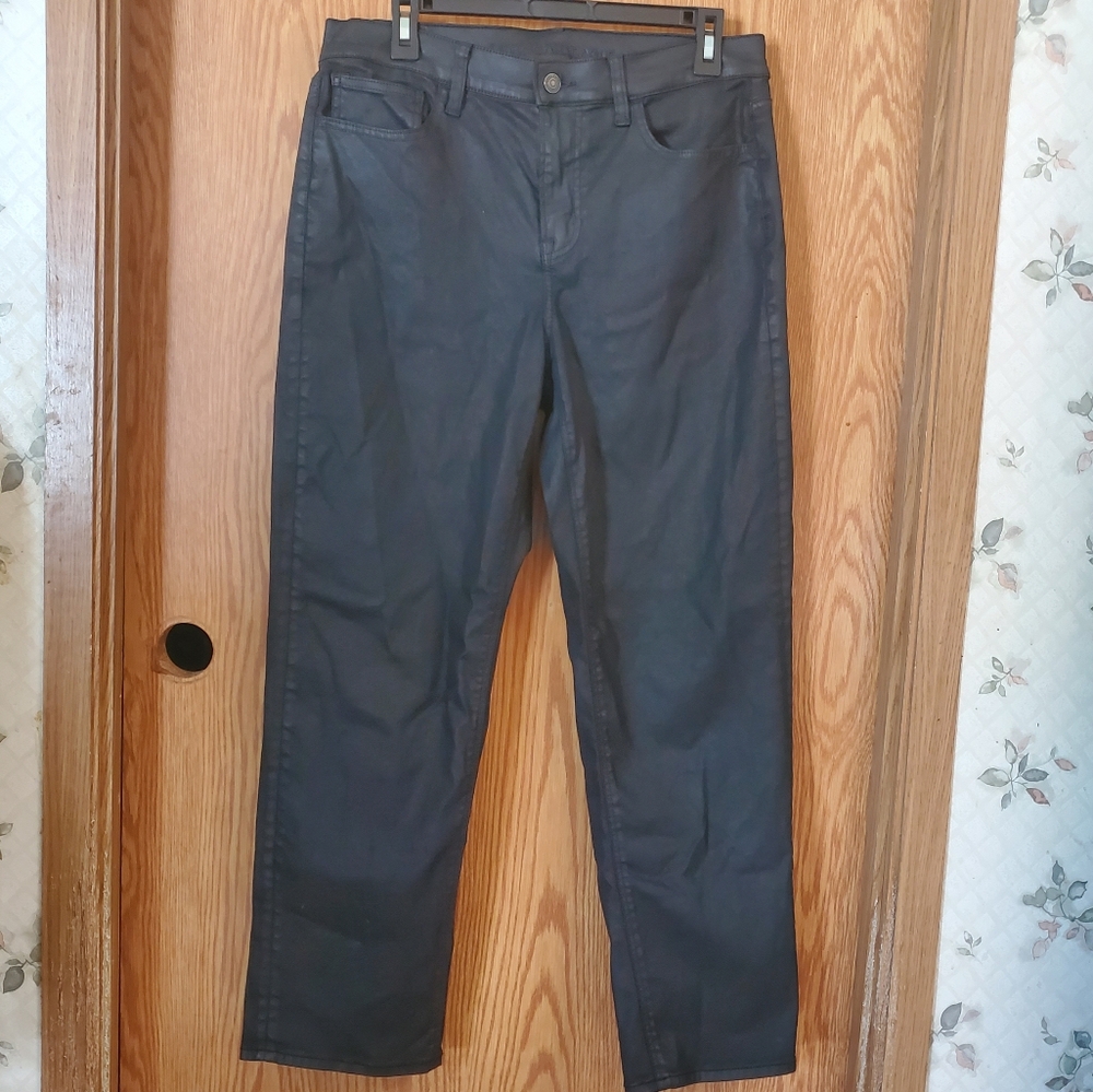 American Eagle high rise straight coated jeans size 10 short